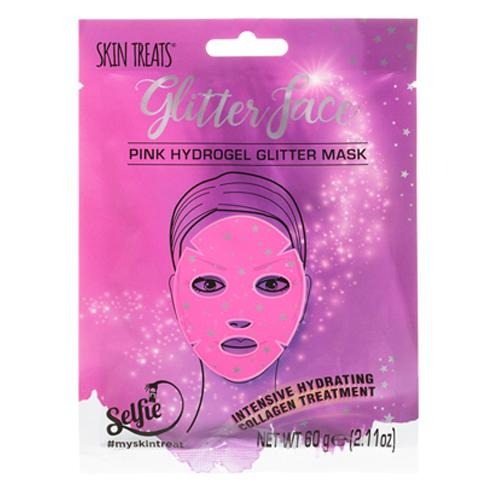 Skin Treats Glitter Pink Hydrogel Face Mask 60g Face Masks skin treats   