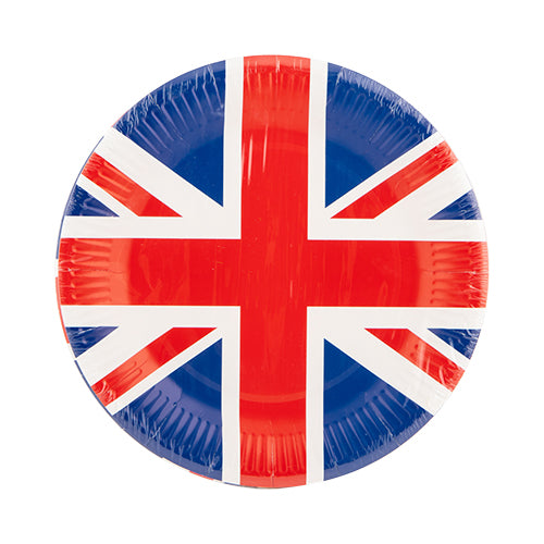 Union Jack Paper Plates 10 Pack 22.5cm FabFinds