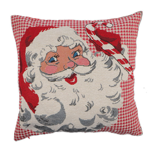Santa Claus Face Christmas Cushion 46cm x 46cm Christmas Cushions & Throws FabFinds   