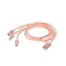 Konekt Premium 3-in-1 Braided Cable 1.2m Assorted Colours Mobile Phone Accessories Konekt Rose Gold  