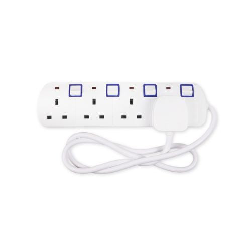 4 Way Surge Extension Lead With Switch 1M Extension Cords FabFinds   