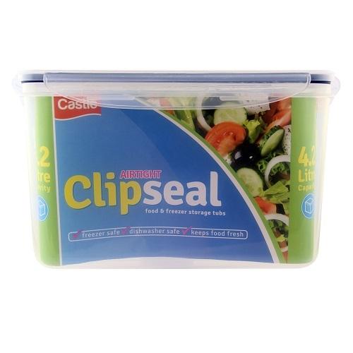 Castle Clipseal Click and Lock Food Storage Container 4.2L Kitchen Storage Castle   