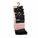 Ladies Design Socks Assorted Styles UK 4-7 5 PK Socks FabFinds Black & White Spot Print  