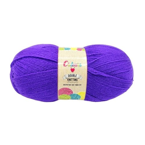 Colours Double Knitting Yarn Bright 150g Knitting Yarn & Wool FabFinds Purple  
