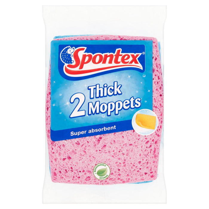 Spontex Thick Moppets Twin Pack Cloths, Sponges & Scourers Spontex   