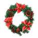 50cm Poinsettia & Cone Wreath - Assorted Colours Christmas Garlands, Wreaths & Floristry FabFinds Red  
