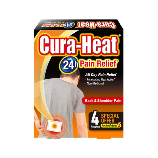 Cura-Heat Back & Shoulder Pain Heat Pads 4 Pack Joint Care Cura-Heat   