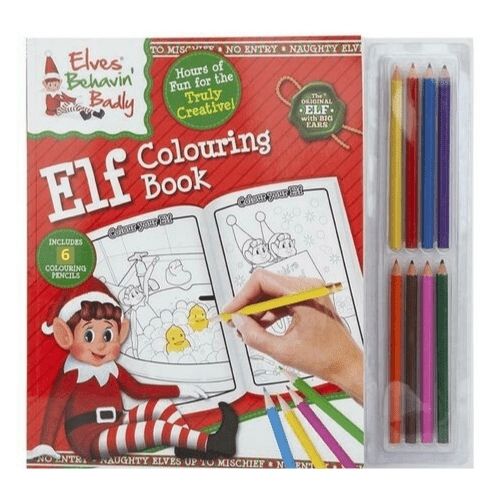 Elves Behavin' Badly Colouring Book and Pencils Elves Behavin' Badly Elves Behavin Badly   