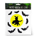 Halloween Wicked Window Gel Cling Decorations Assorted Designs Halloween Decorations FabFinds Witch and bats  
