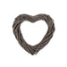 Grey Heart Willow Wreath 20cm Home Decoration The Satchville Gift Company   