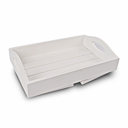 White wooden deals breakfast tray