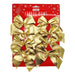Festive Fabric Bows 8 Pack Assorted Colours Christmas Tags & Bows FabFinds Gold  