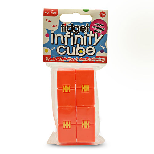 Fidget Infinity Cube Assorted Colours Toys Toy Mania Orange  