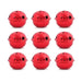 Jingle Bells Tree Decorations Assorted Colours 9 Pack Christmas Decorations FabFinds Red  