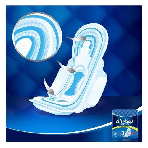 Always Maxi Classic Night Plus Sanitary Pads With Wings Pack Of 8 Feminine Care Always   