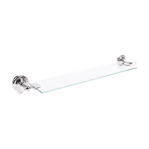 Clear Glass and Jewel Wall Shelf 51cm Bathroom Storage FabFinds   