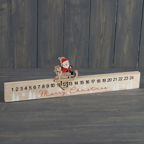 Santa Reindeer Christmas Count Down Slider 40cm Christmas Festive Decorations The Satchville Gift Company   