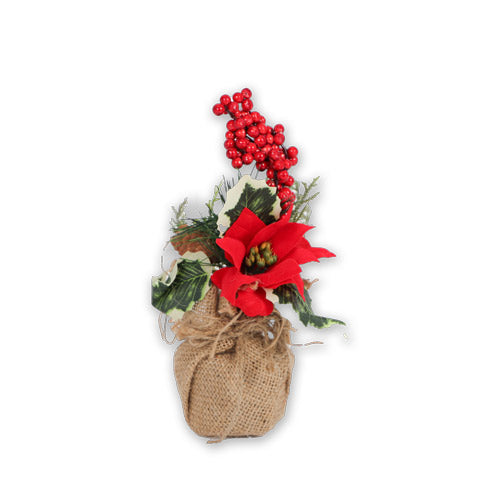 Poinsettia Christmas Table Decoration Assorted Colours Christmas Garlands, Wreaths & Floristry FabFinds Red  