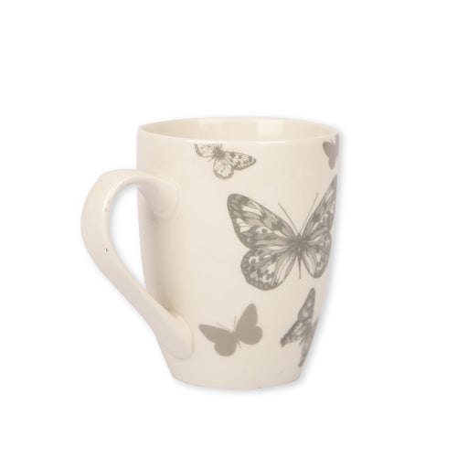 White and Grey Butterfly Mug Mugs FabFinds   