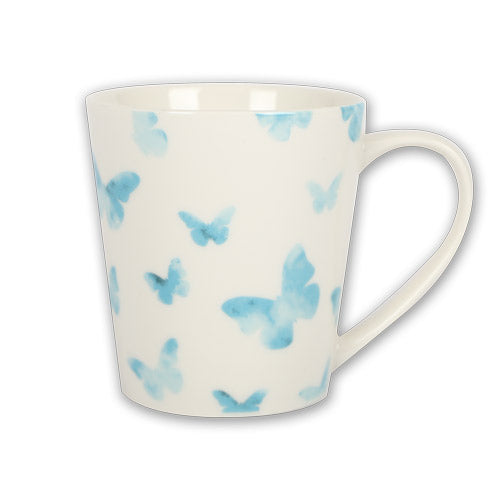 White And Blue Butterfly Mug Mugs FabFinds   