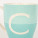 Initial C Two Tone Turquoise Monogram Mug Mugs FabFinds   