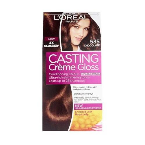 L'Oreal Paris Casting Creme Gloss Chocolate Brown 535 Semi Permanent Hair Dye Hair Dye L'Oreal   