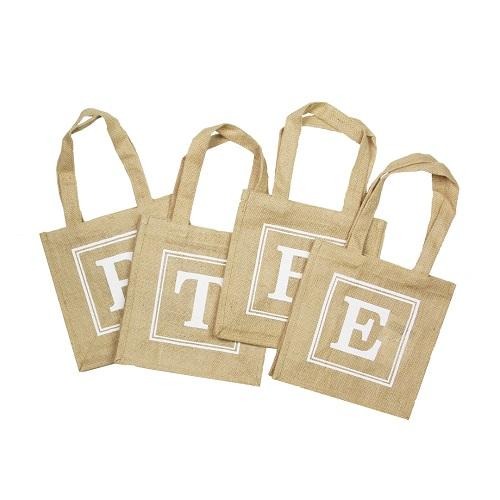 Hessian Alphabet Tote Bags Kitchen Accessories FabFinds   