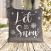 Grey 'Let It Snow' Foil Print Christmas Cushion 43x 43cm Christmas Cushions & Throws FabFinds   