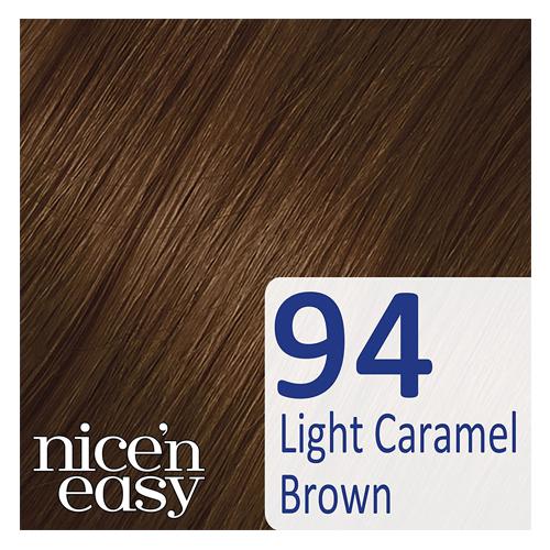 Clairol Nice n Easy Hair Colour in Light Caramel Brown 94 Hair Dye clairol   