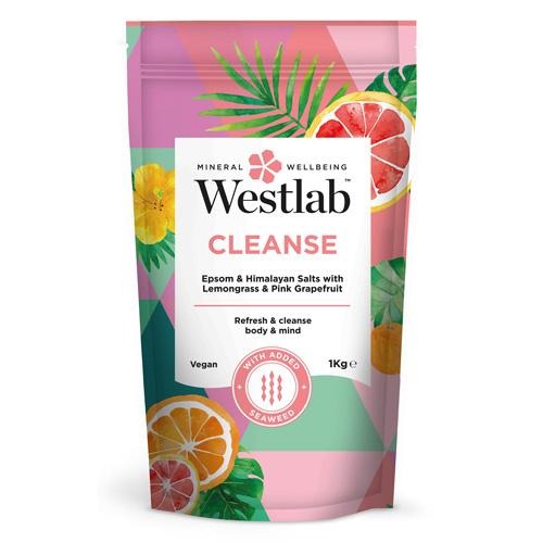 Westlab Cleanse Lemongrass & Pink Grapefruit Epsom Himalayan Bath Salt 1kg Bath Salts & Bombs Westlab   