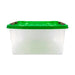 14 Litre Plastic Storage Clip Box with Lid - Set of 3 Assorted Colours Storage Boxes FabFinds Green  