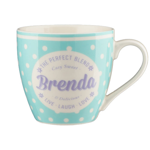 Cosy Spotty Ceramic Personalised Mug Assorted Styles Mugs Mulberry Studios Brenda  