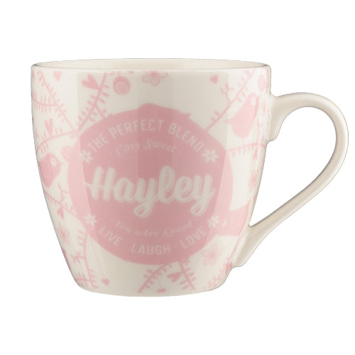 Cosy Floral Pink Ceramic Personalised Mug Assorted Styles Mugs Mulberry Studios Hayley  