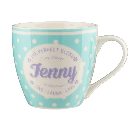 Cosy Spotty Ceramic Personalised Mug Assorted Styles Mugs Mulberry Studios Jenny  