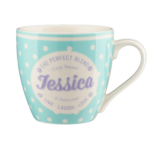 Cosy Spotty Ceramic Personalised Mug Assorted Styles Mugs Mulberry Studios Jessica  