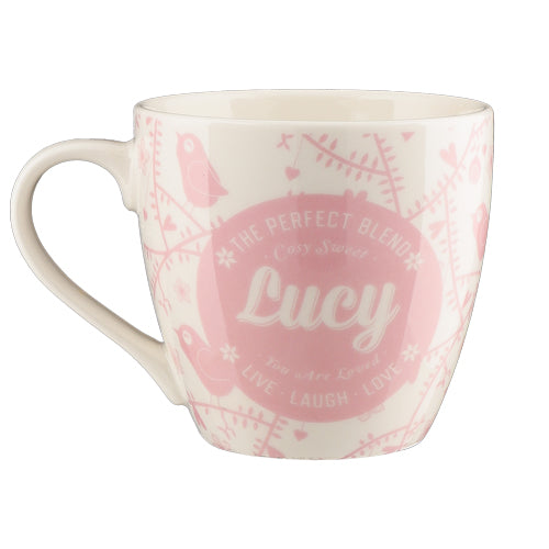 Cosy Floral Pink Ceramic Personalised Mug Assorted Styles Mugs Mulberry Studios   