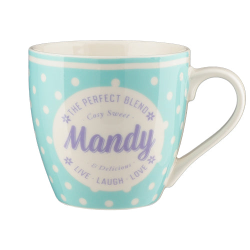 Cosy Spotty Ceramic Personalised Mug Assorted Styles Mugs Mulberry Studios Mandy  