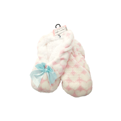 Ladies Cosy Toes Slippers Pink & Cream Slippers Love to Laze UK 3-4  