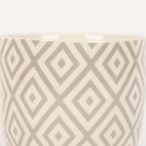 Grey & White Geometric Mug Mugs FabFinds   