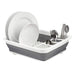 Collapsible Dish Drainer Grey & White Kitchen Accessories Lumino   