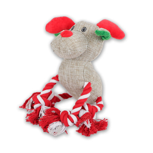 Paws Behavin' Badly Rudolph Rope Dog Toy Christmas Gifts for Pets FabFinds   