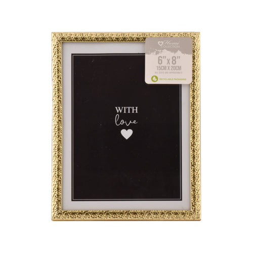 Home Collection Devo Gold Photo Frame Assorted Sizes Home Decoration Design Group 6" x 8"  