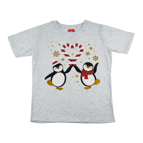 Ladies Candy Cane & Penguin Christmas T-shirt Assorted Sizes christmas FabFinds   