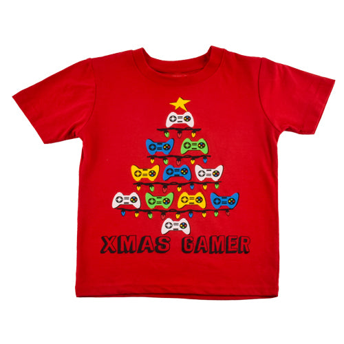Boys Christmas Gamer Red T-shirt Assorted Sizes christmas FabFinds 5-6 yrs  