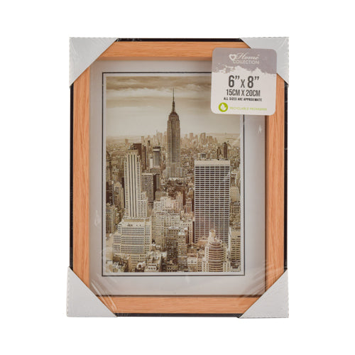 Home Collection Kent Wooden Photo Frame Assorted Sizes Home Decoration Design Group 6" x 8"  