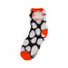 Love To Laze Orange & White Spotty Ladies Snuggle Socks One Size Socks & Snuggle Socks FabFinds   