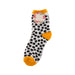 Love To Laze Yellow & Black Spots Ladies Snuggle Socks One Size Socks & Snuggle Socks FabFinds   