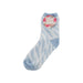 Love To Laze Blue Zebra Print Ladies Snuggle Socks One Size Socks & Snuggle Socks FabFinds   