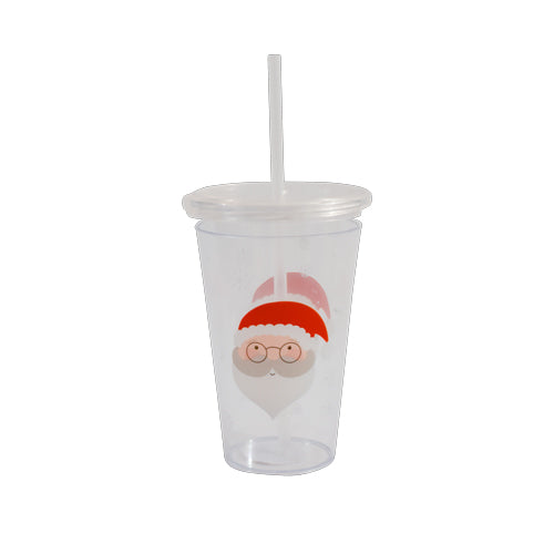 Christmas Character Tumbler Cup With Straw Assorted Styles Kitchen Accessories FabFinds Santa  