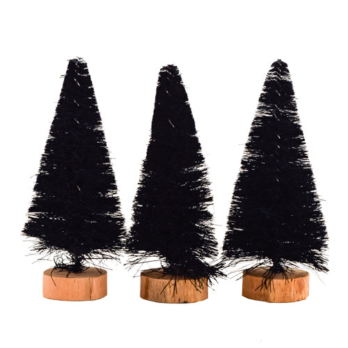 Decorative Sisal Trees 3 Pack 4" Assorted Colours Christmas Decorations FabFinds Black  